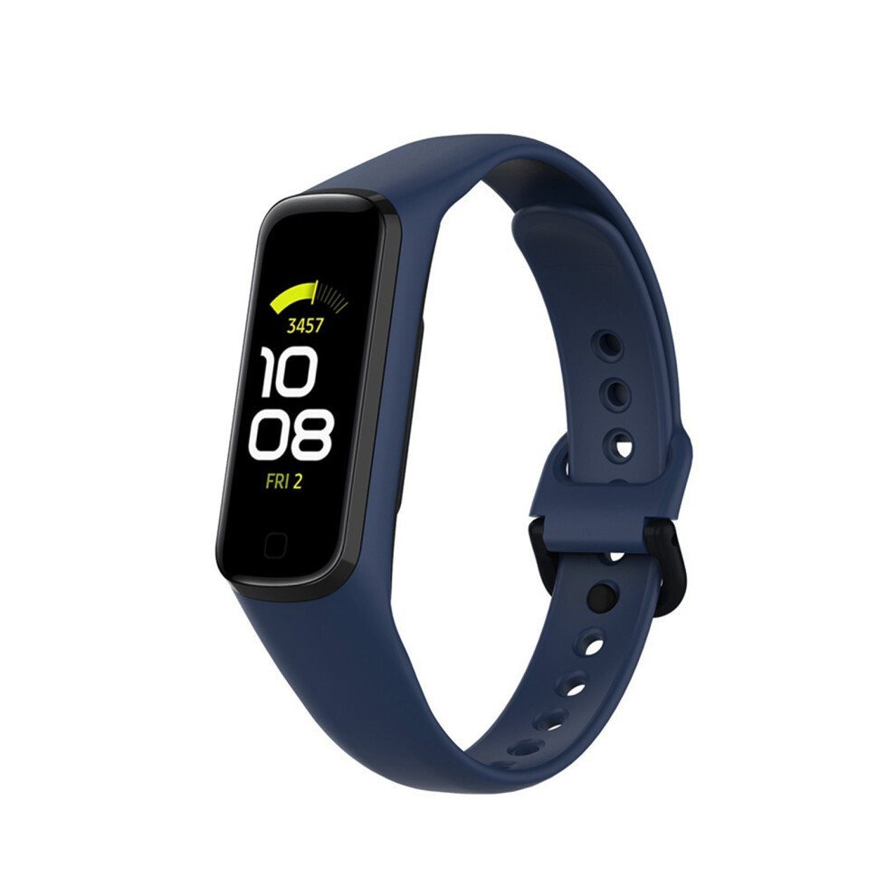 For - Fit2 R220 Sweatproof Wristband Adjustable Sports Silicone Smartwatch Strapmidnight Blue 7696120857599