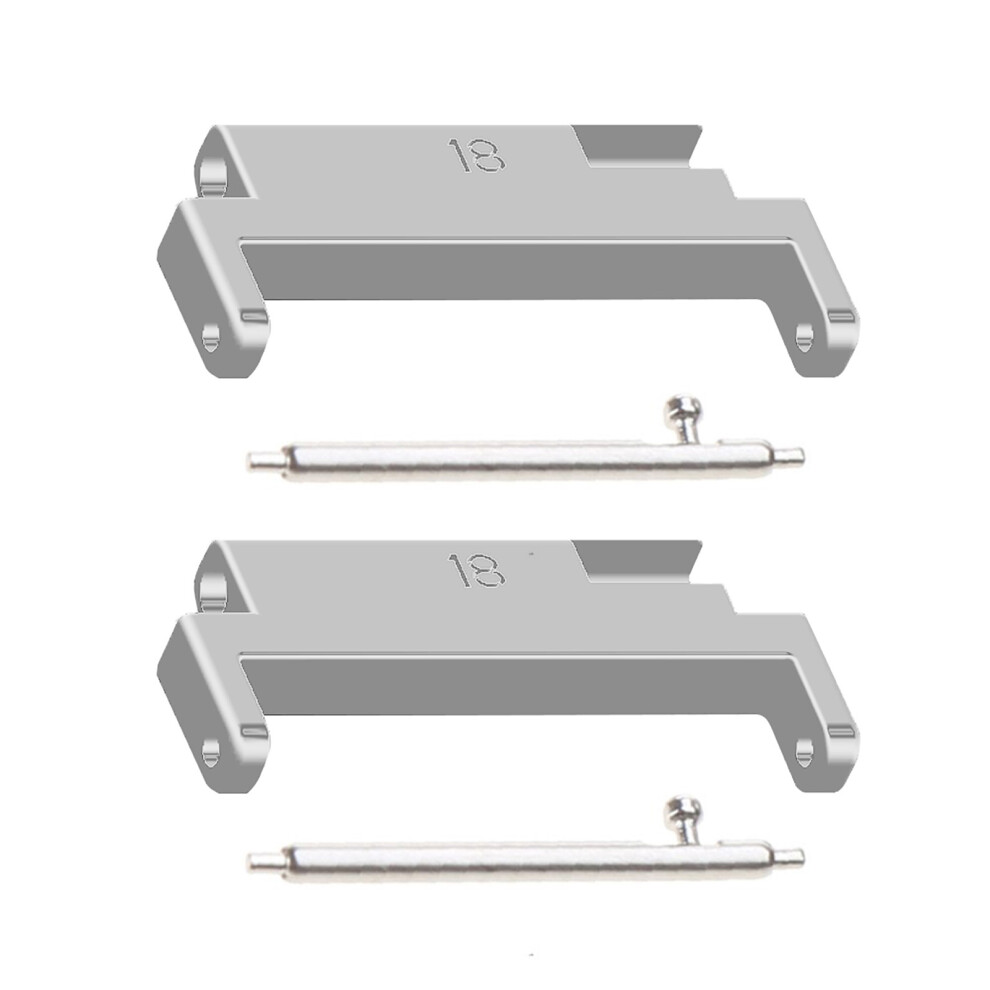 Wristband Connector Suitable For 18Mm-20Mm Wriststrap Link Attachment Adapter Band Straps Quick Release 1 Pairsilver 7696130863870
