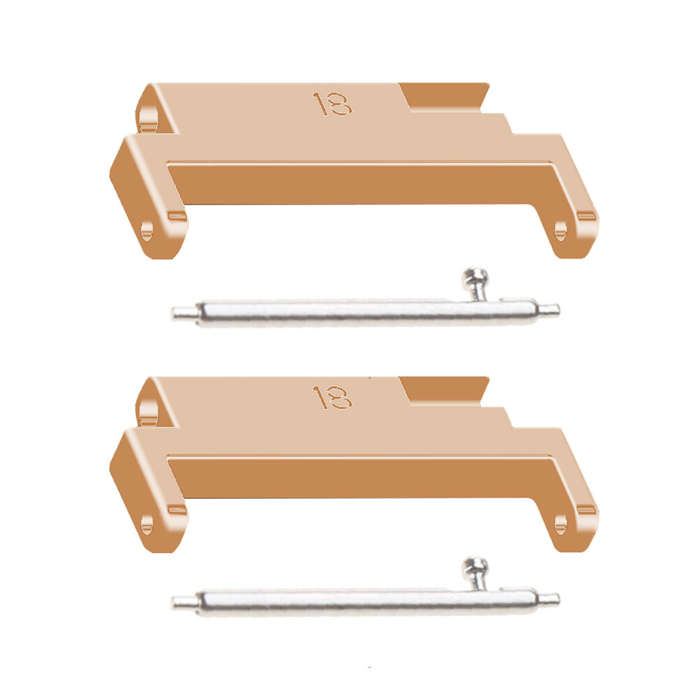 Wristband Connector Suitable For 18Mm-20Mm Wrist Strap Link Attachment Adapter Band Strap Quick Release Headgrain 1 Pairrose Gold 7696130863900