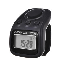 Hand Counter 6 Digit Finger Counter Clickers Rechargeable Lap Counter Handheld Number Clicks CounterBlack