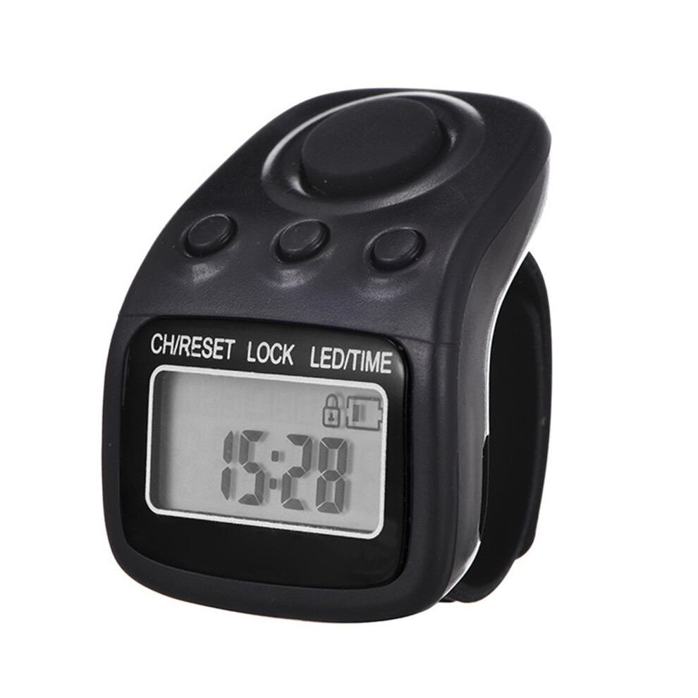 Hand Counter 6 Digit Finger Counter Clickers Rechargeable Lap Counter Handheld Number Clicks CounterBlack