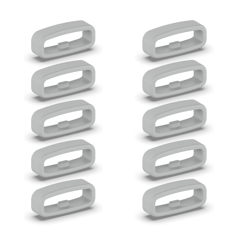 10Pcs Silicone Fastener 18Mm / 20Mm / 22Mm Wristband Keeper Smartwatch Strap Retainer Holder Replacement Accessorygray 7696140853274