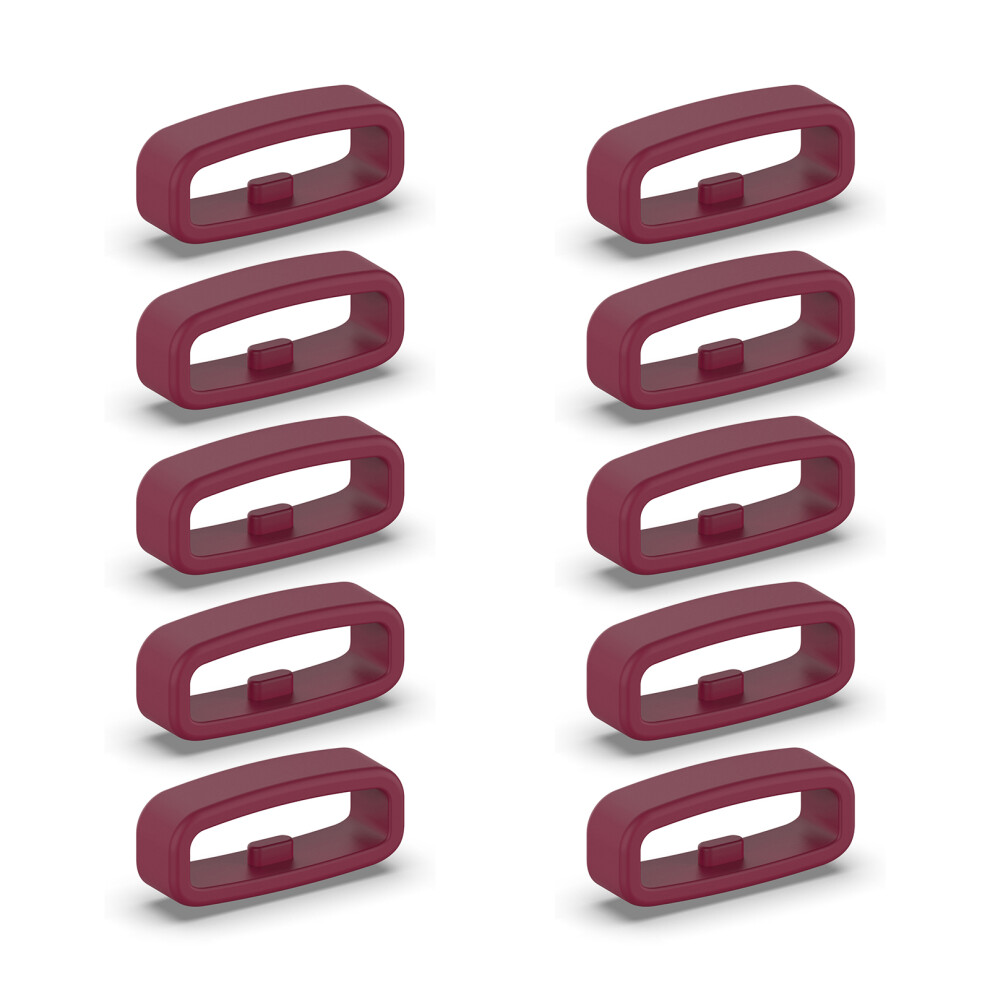 10Pcs Silicone Fastener 18Mm / 20Mm / 22Mm Wristband Keeper Smartwatch Strap Retainer Holder Replacement Accessoryred 7696140853311