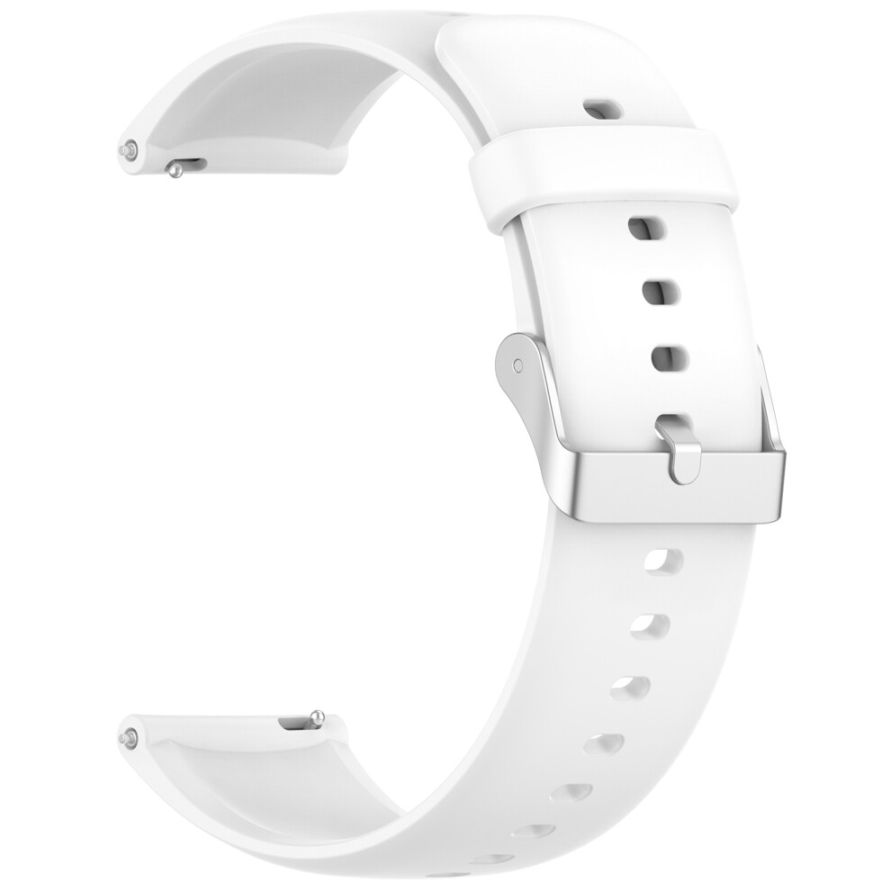 Silicone Wrist Strap Sweatproof Wearable Bracelet For Watch 22Mm Fast Release Bracelet Soft Comfort Fits, Unisexwhite 7696140851782