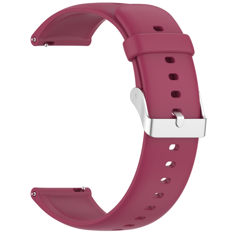 Silicone Wrist Strap Sweatproof Wearable Bracelet For Watch 22Mm Fast Release Bracelet Soft Comfort Fits, Unisexclaret 7696140851751