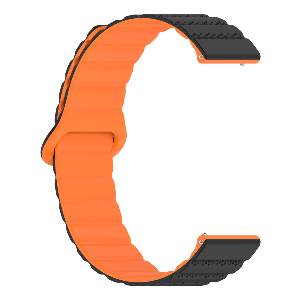 Silicone Watch Band Strap Bracelet Belt With Magnetic Closures Fit For 18Mm 20Mm 22Mm Smartwatch, Comfortable Daily Wearblack 7696140851652