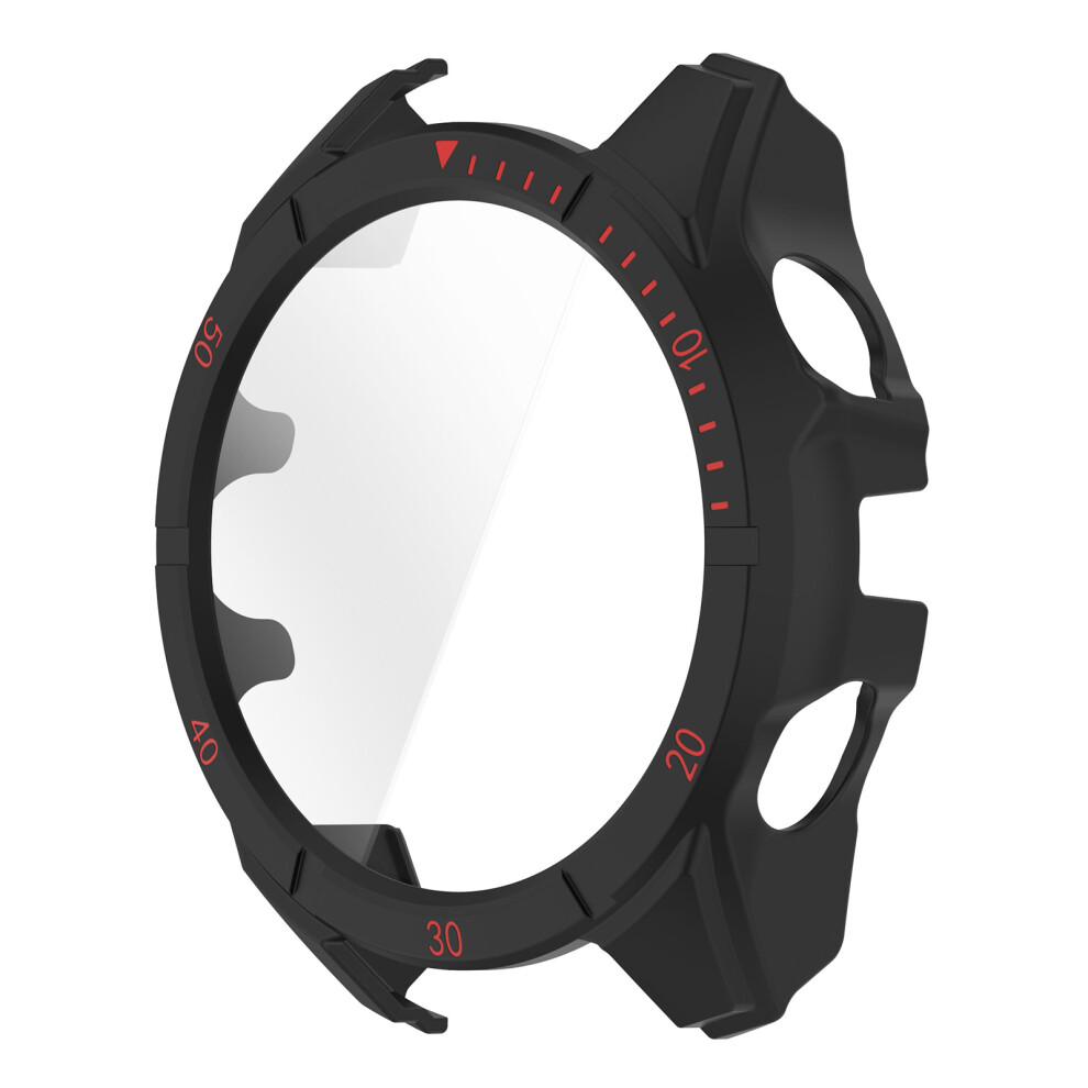 Protective Covers For 8 51/47/43Mm Smartwatch With Integrated Screen Guard Shockproof Easy Installation Pc Glassblack Red 7696140851362