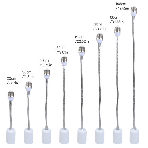 Ceramic E27 Lamp Holder Extension Socket 50CM 2