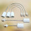 Ceramic E27 Lamp Holder Extension Socket 50CM 4
