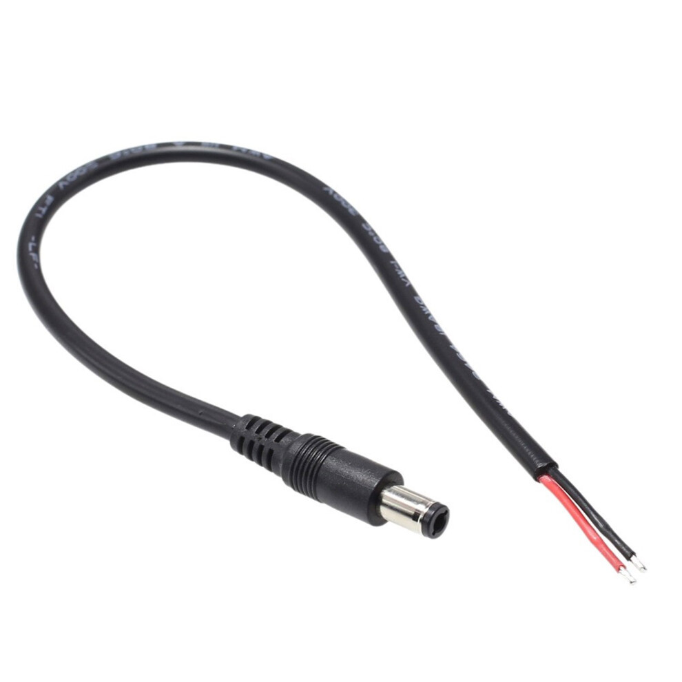 1Pack Dc6330 Power Pigtails Cable, 6.3Mmx3.0mm Male Side Bend Silver 7730001235882