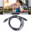 Black Shielded /2 Cable Shielded 6Pin Male  12V 2