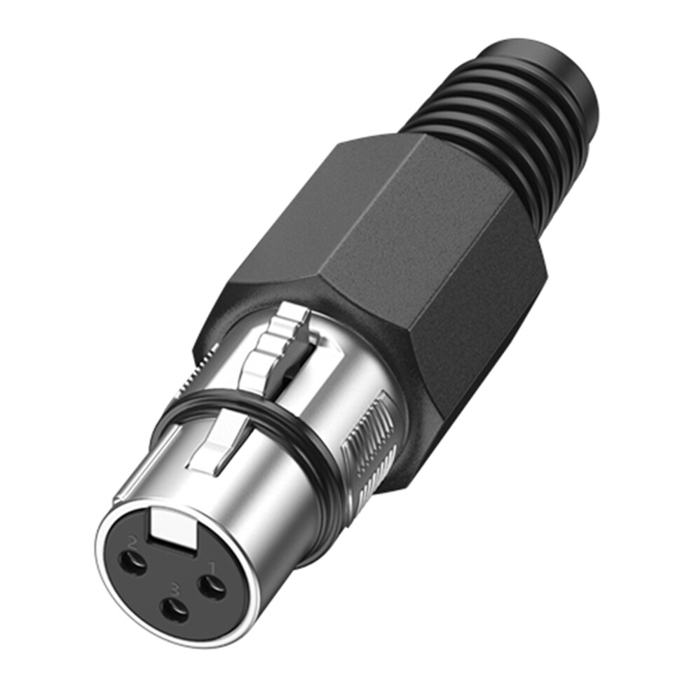 Professional 3Pin Connector Male And Female Auditory Male Connector Black 7730001239590