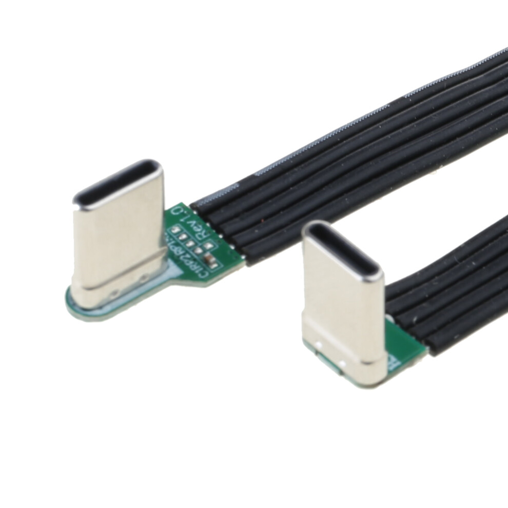 Flexible Flat Silicone Usb C To Usb 1M Bend Left And Right 7730001239910