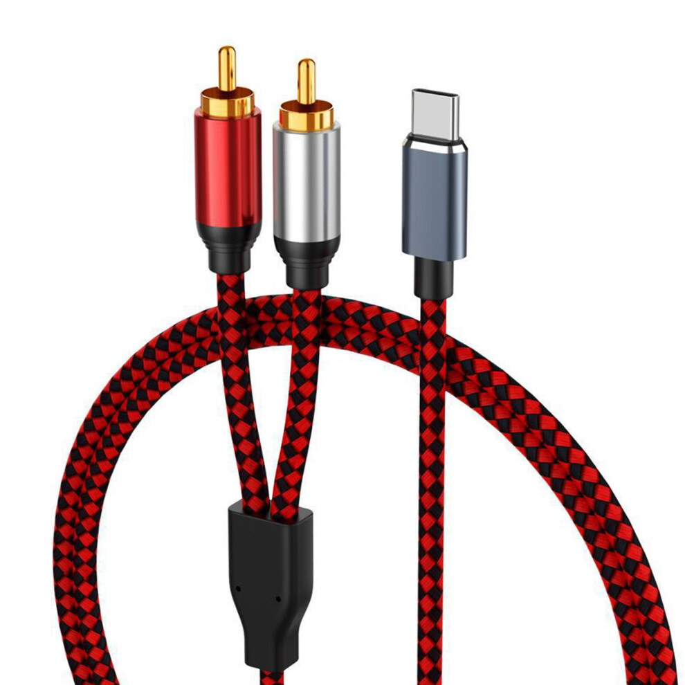 Usb C To 2Rca Sound Cable Usb Gold 7709992223772