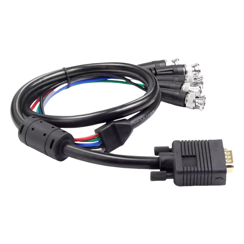 VGA To 5 BNC RGBHV Cable Bidirectional  20m 2