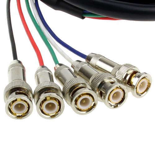 VGA To 5 BNC RGBHV Cable Bidirectional  5m 2