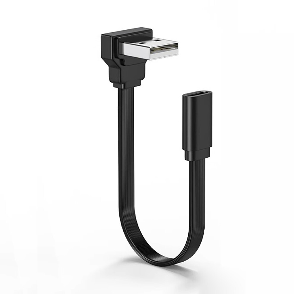 Usb 2.0 To Type C Female Flat 1M Bend Up 7709992226186