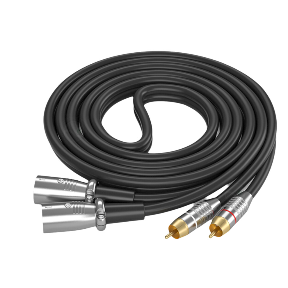 Microphones Male Cable High Fidelitys Stereo Music   2RCA to 2XLR Male-image-OPC-PHZKHVG-NEW