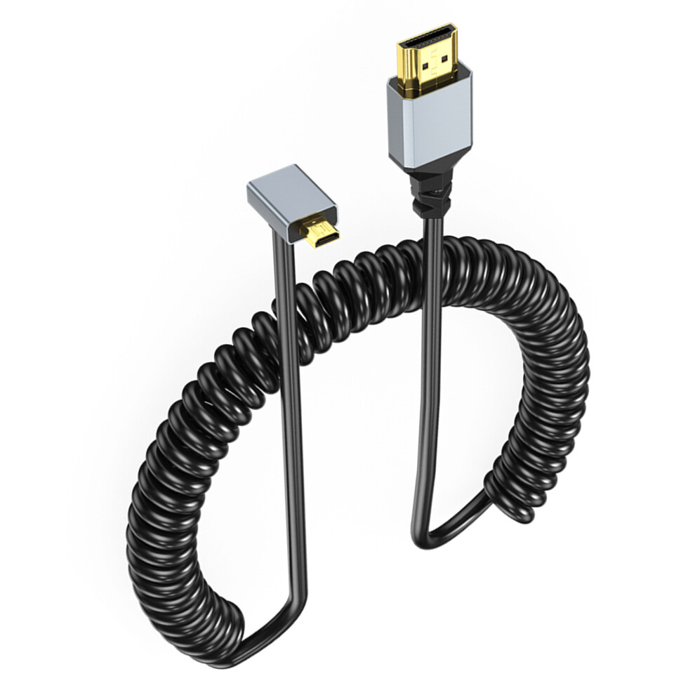 Hdtv 4K Coiled Cable 90 Degree Right Bend Down 7730001243832