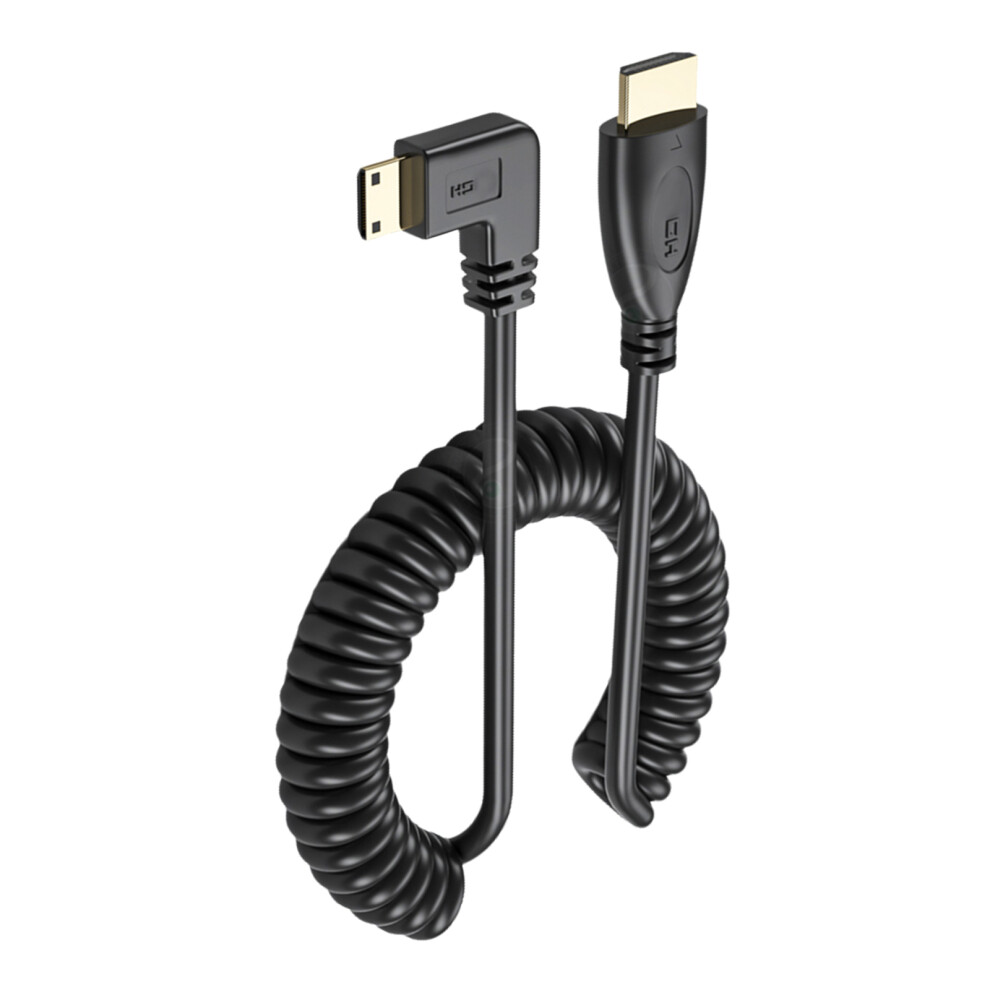Hdmicompatible To Hdmicompatible Coiled Cable 90 Degree Down 7730001244204