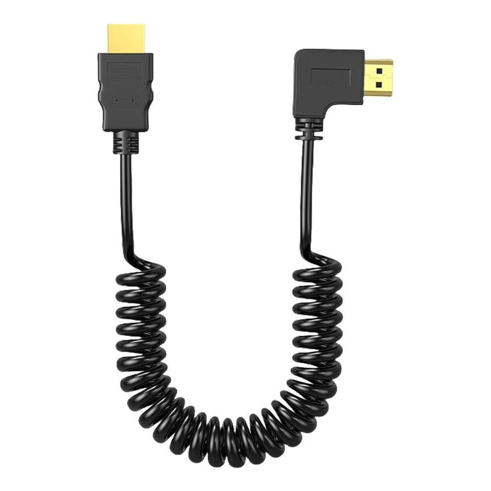 Hdtv 4K Coiled Cable 90 Degree Right Straight Head 7730001248974