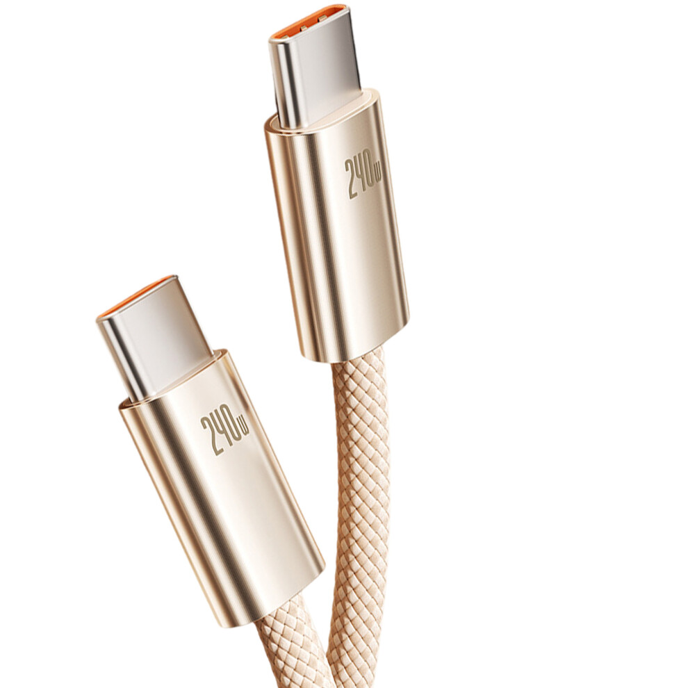 240W Super Fast Charging Type C Cable 2M Gold