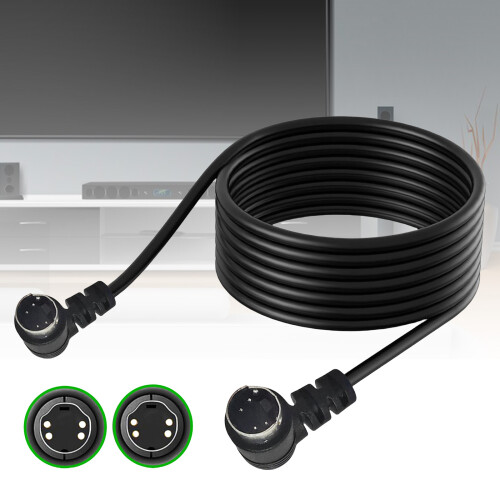 4Pin S Video Cable Gold Plated Plugs   straight to bend 1
