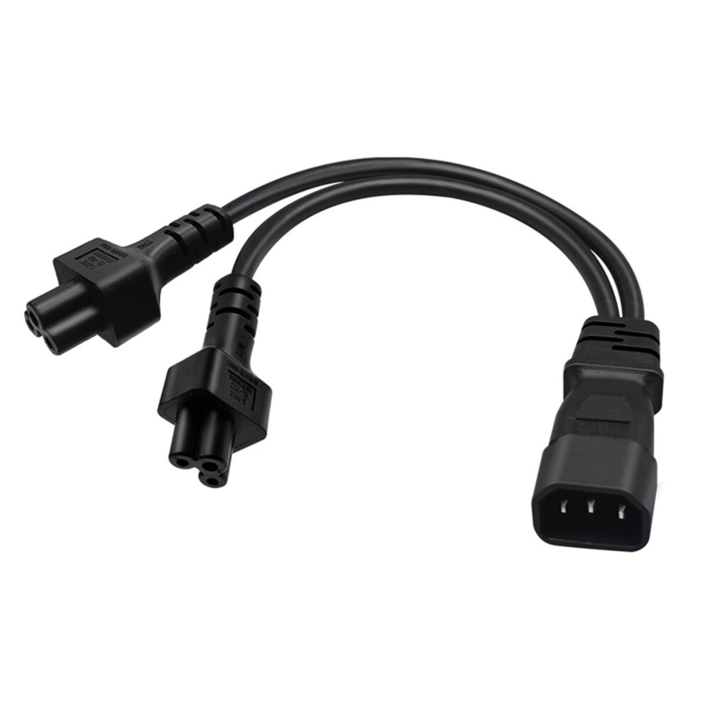 3-Pin Iec320-C14 Male Plug To Iec320-C5+C5 Female 7709992227367