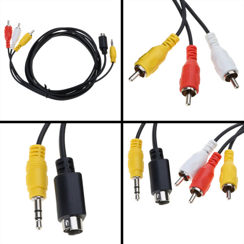 S-Video 4Pin with 3.5mm to 3RCA Composite 1