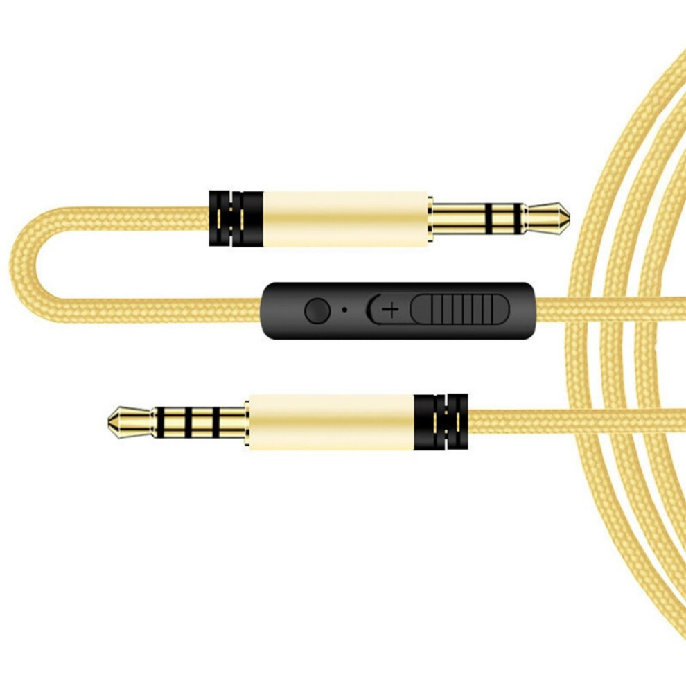120Cm 3.5Mm Auditory Cable With Microphones Voice Black 7709992232798