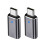 2PCS Lighting To Type C Charging Adaper  Black 3