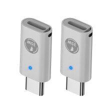 2PCS Lighting To Type C Charging Adaper Grey