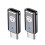 2PCS Lighting To Type C Charging Adaper  Black 5