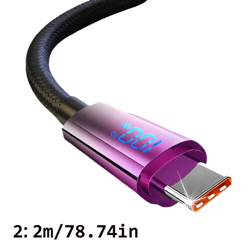 120W Super Fast Charging Type C Cable  2m Digital display PL 2
