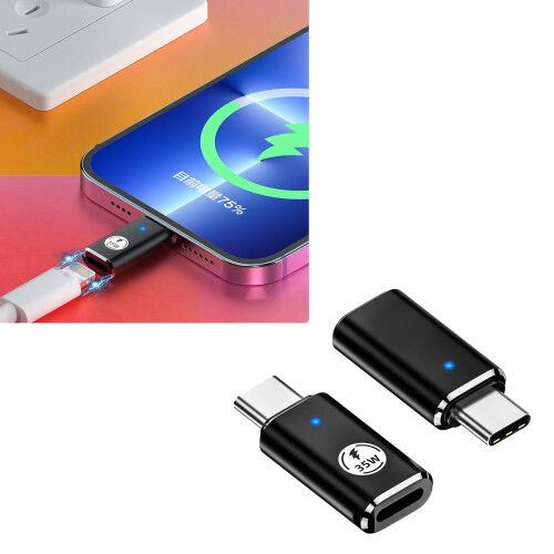 2PCS Lighting To Type C Charging Adaper 1