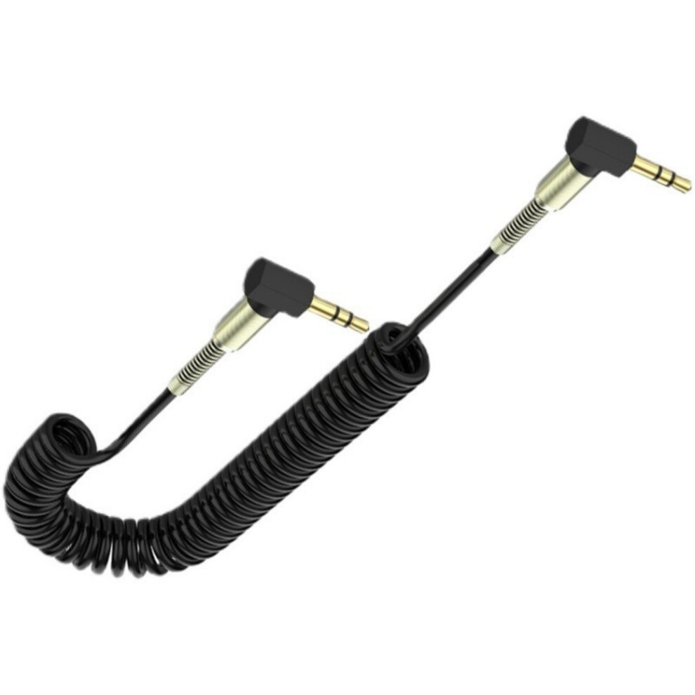 3.5Mm Elbow Spring Expansion Sound Adapter 3.5Mm Straight And Bend Black 7709992236628