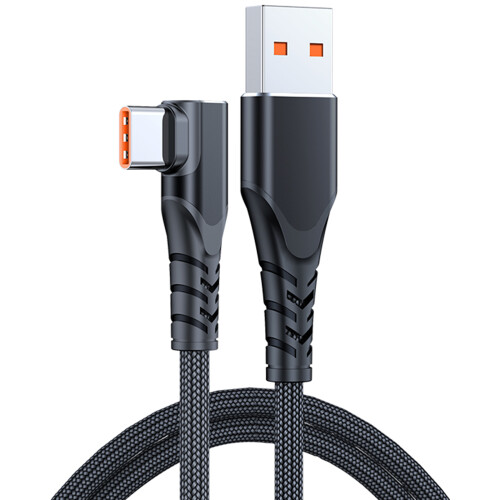 USB to C Cable Right Angles USB  1m Grey 2