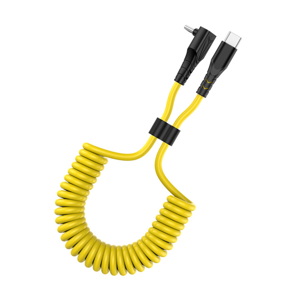 Coiled Usb C To Usb C Cable Black 7730021283924