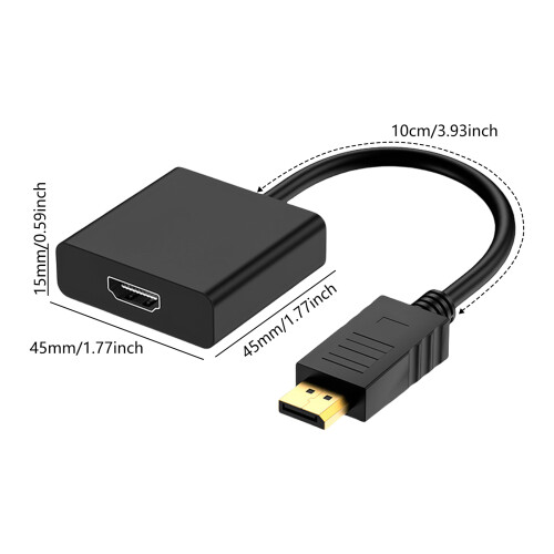 DisplayPort to Hdmis Adapter Cable 4K30Hz Gold 2