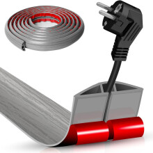 SelfAdhesive Floor Wire Cover Protectors For Floor Gray 6 meters