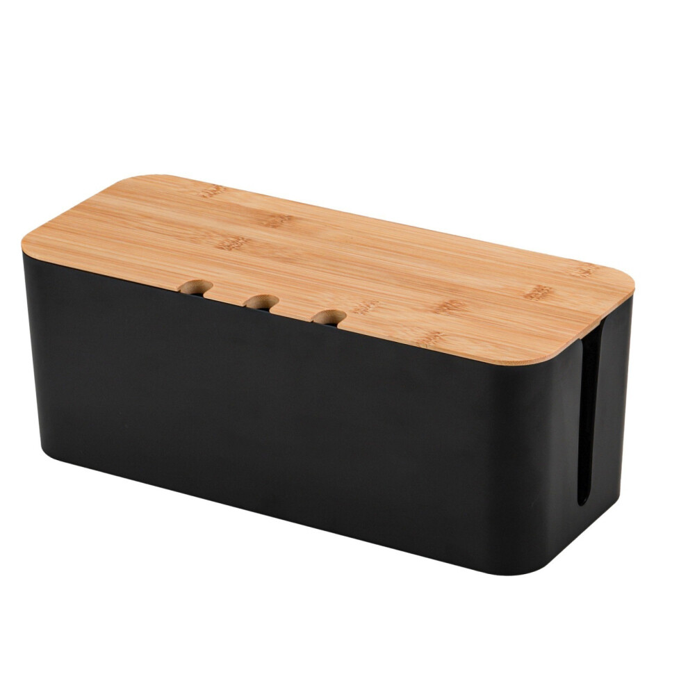 Desk Cable Management Box Cord Organizers Cable Black L 7730021284945