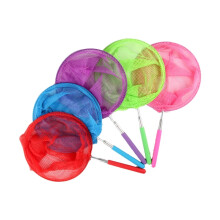 Sturdy Stainless Steel Telescopic Net Toys 86cm Extendable Catching Bugs Butterflies Small Fish for  and  Outdoor Play Fluorescent