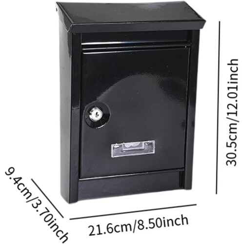 Lockable Weatherproof Mailbox for Front Door Outdoor Large Size 2