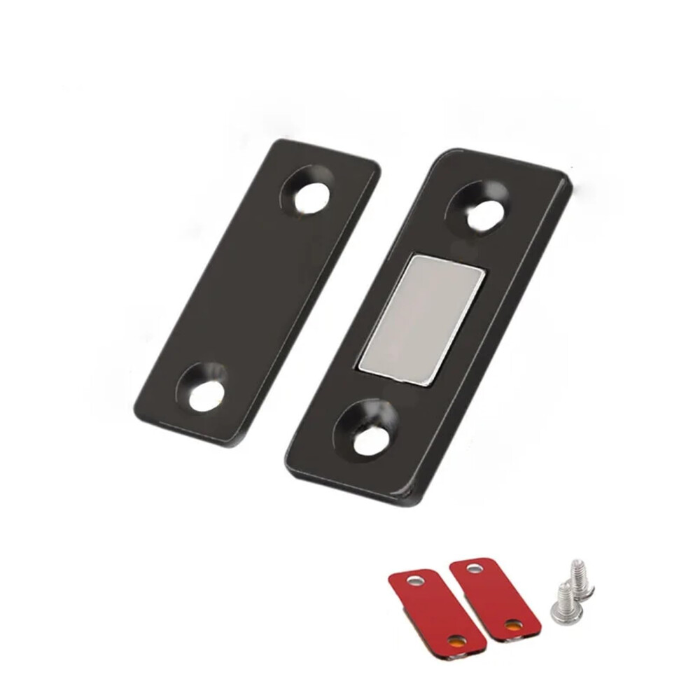 Magnetic Cabinet Catches 10Pcs Punching-Free Ultra-Thin Invisible Door Suction Sliding Door Wardrobe Door Magnetic Suction For Home(Black) 6493810794490