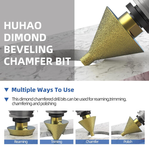 Diamond Beveling Chamfer Bit 38mm, Countersink and Punching Bits,Diamond Cone Tile Bit 1