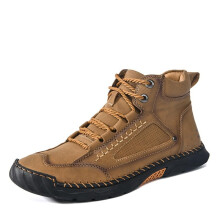 Men's Handmade Leather Ankle Chukka Boots Casual Walking Sneakers with Spacious Toe Box Arch Support