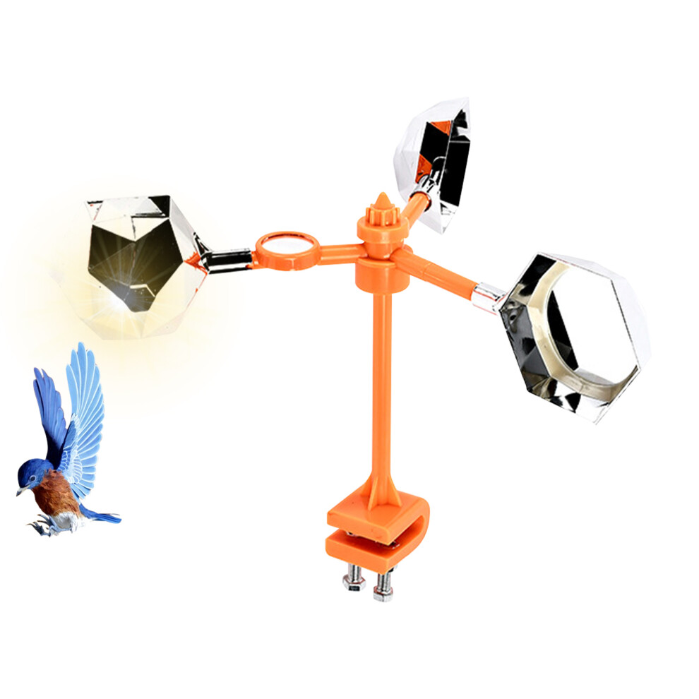 Op Zonne-Energie Werkende Geluidsvogelverjager En Vogelreflectie Maakt Meeuwen En Duiven Bang.-image