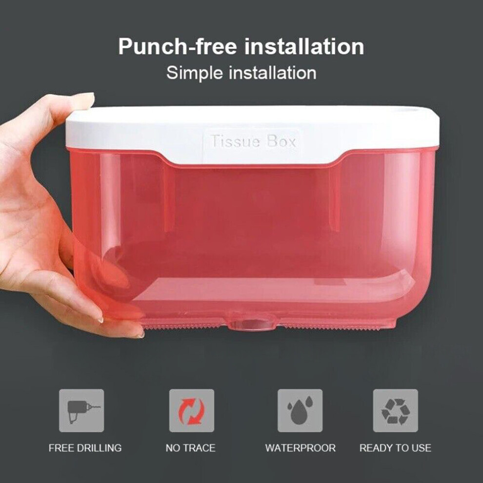 Badkamer Toiletpapierhouder Waterdichte Wandmontage Tissue Opslag Dispenser Box-image