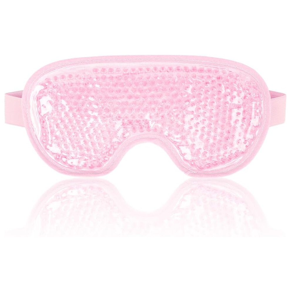 HorúCa A Studená OčNá Maska Na TváR S GéLovýMi KoráLkami, Cestovná, Do Mikrovlnnej RúRy, MäKká, S Popruhmi-image