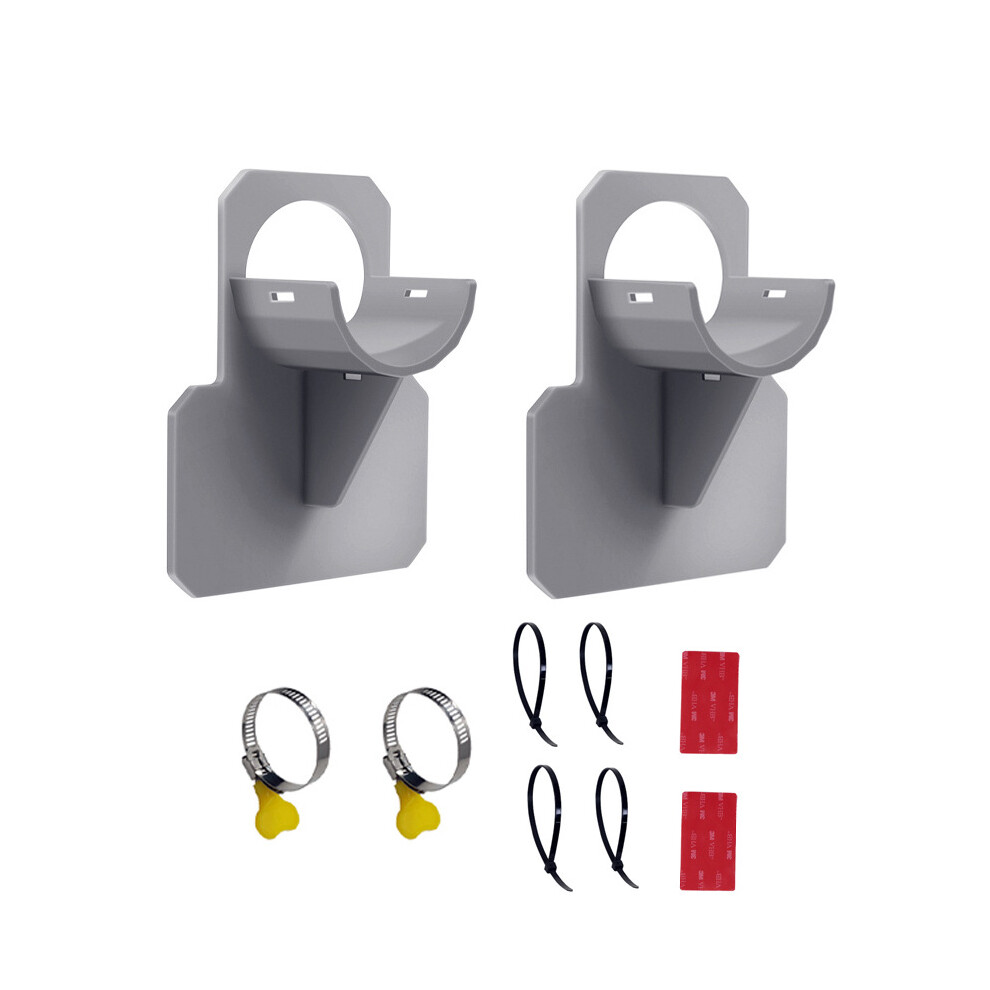 DržIak Na BazéNovú Hadicu (30-37 Mm), 2 Kusy, Plastové Spony Na Nadzemnú BazéNovú Hadicu, PríSlušEnstvo K BazéNu (Sivé)-image